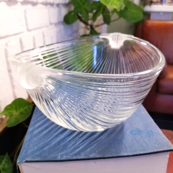 Mikasa Dining Mikasa Ribbed Glass Serving Bowl With Handles Poshmark